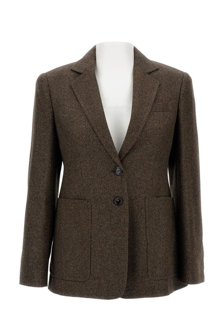 Max Mara Tailored Brown Bermuda Jacket With Notched Lapel