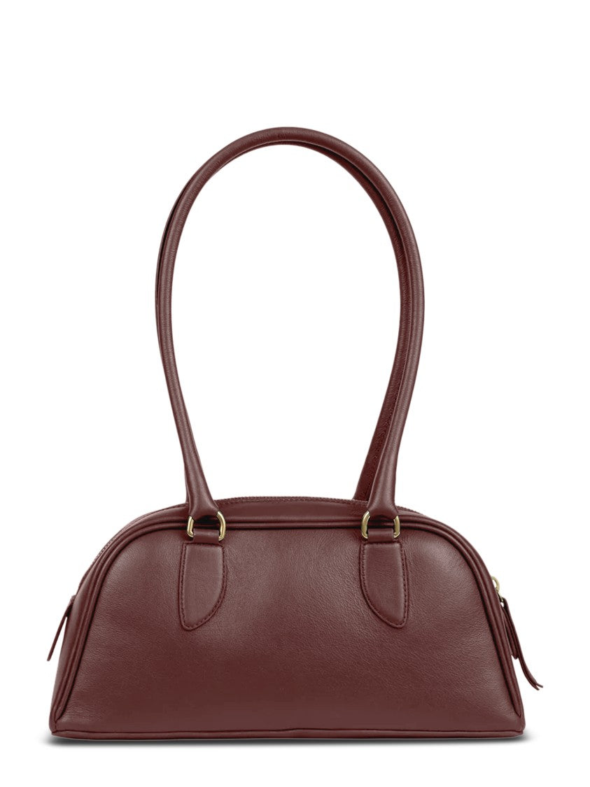A.P.C. Sac Paloma Small Structured Burgundy Leather Handbag