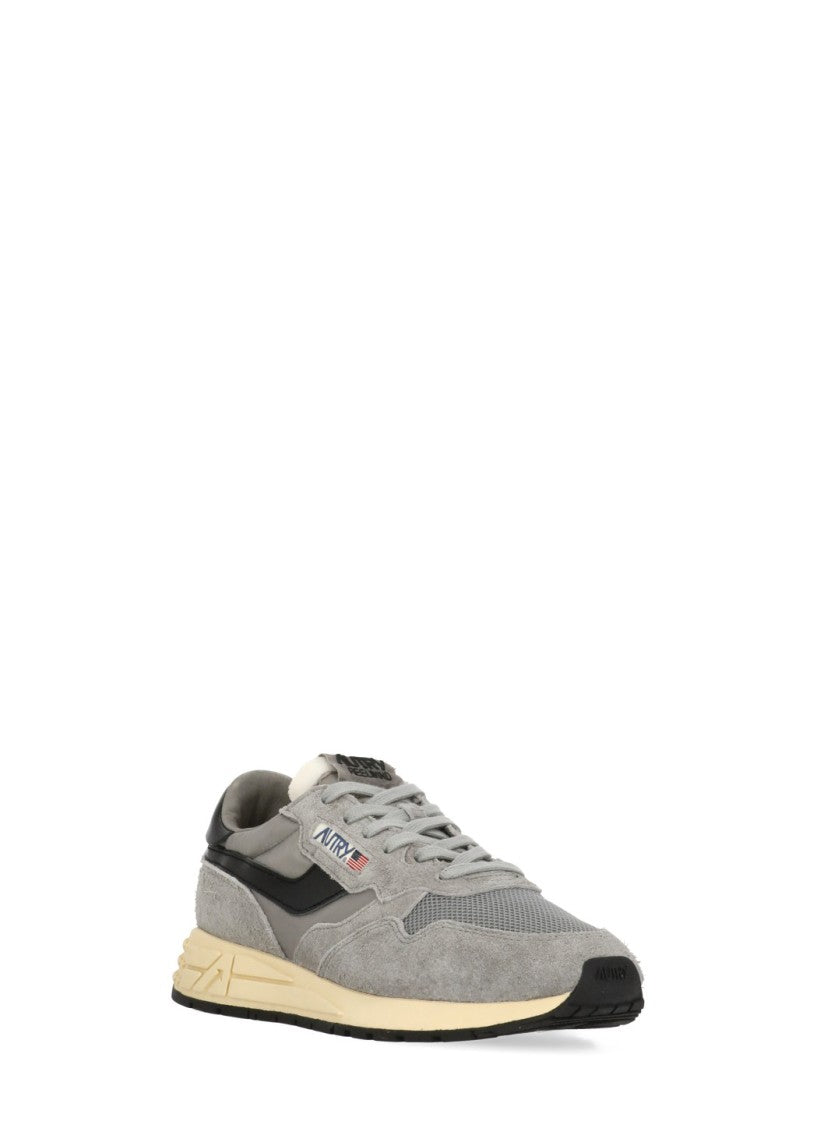 Autry Suede Contrast Heel Sneakers