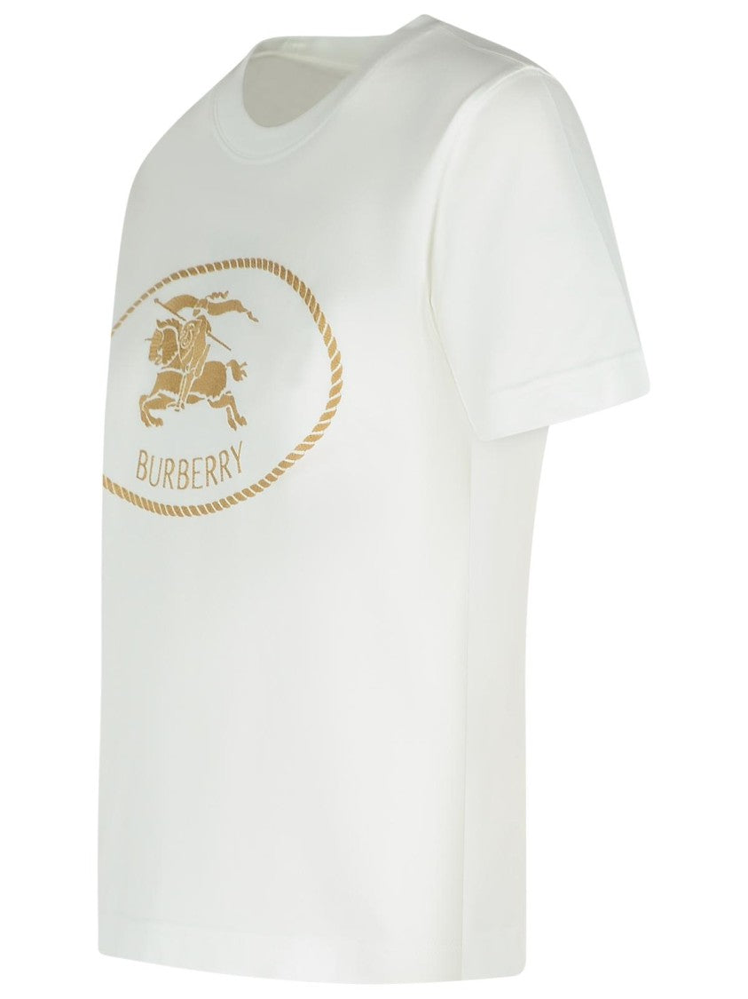 Burberry White Cotton T-Shirt