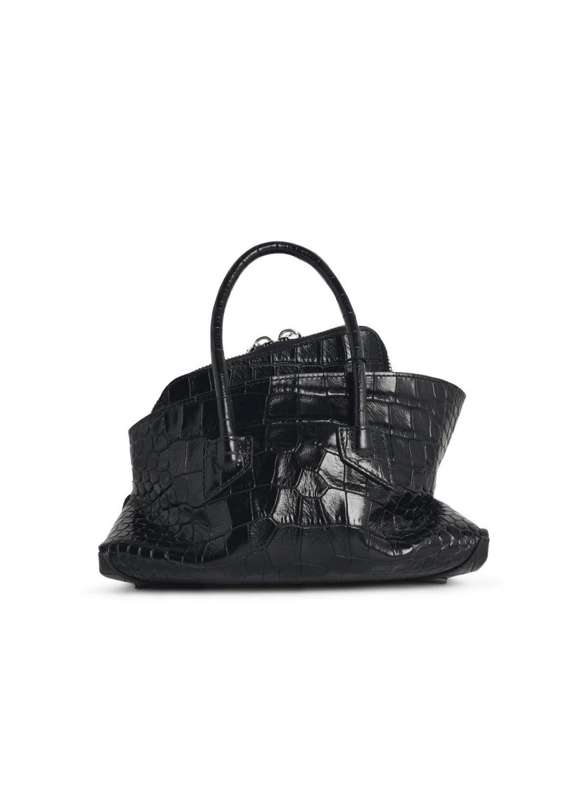 The Attico 'La Passeggiata' Mini Bag In Black Leather