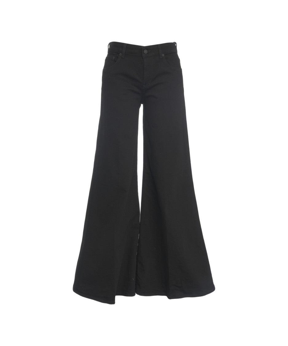 Dondup Flared Wide-Leg Trousers With Five-Pocket Design