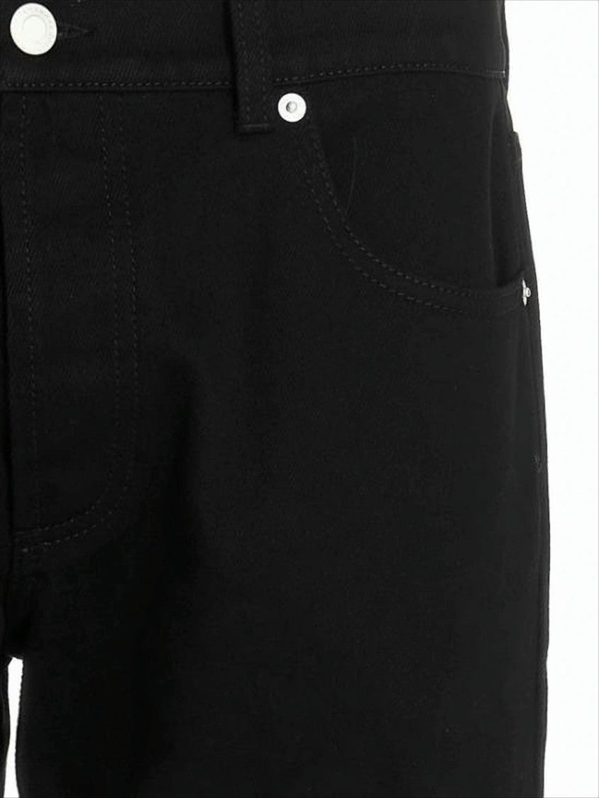 Alexander Mcqueen Classic Tailored Black Straight Pants With Subtle Logo