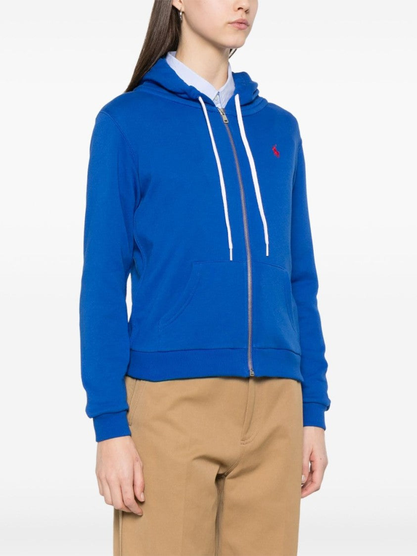 Polo Ralph Lauren Royal Blue Sweatshirt With Front Zip