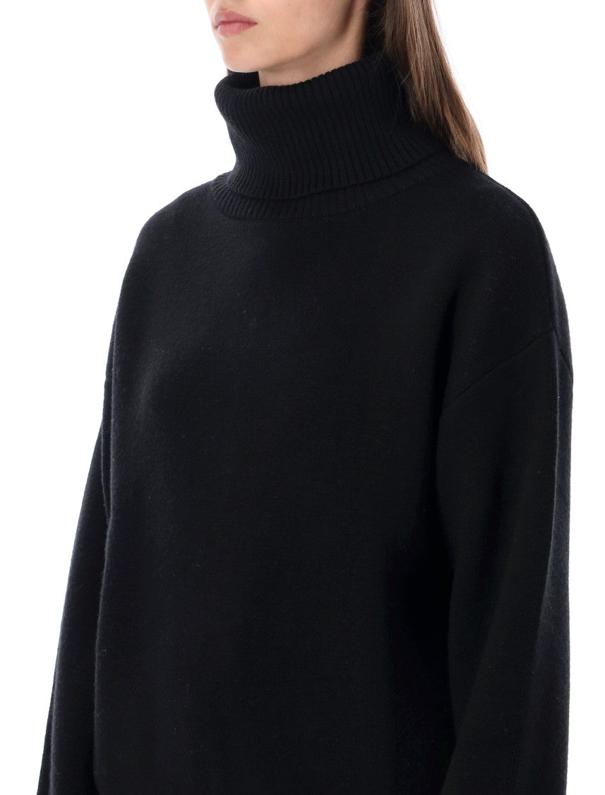 Rhea Ribbed Relaxed-Fit High-Neck Turtleneck Sweater