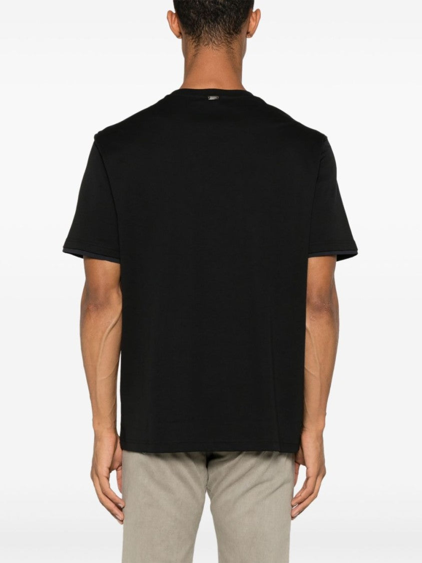 Herno Lightweight Crewneck T-Shirt With Nylon Details
