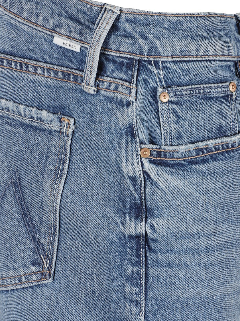 Mother High-Waisted Flared Jeans With Classic Five-Pocket Design