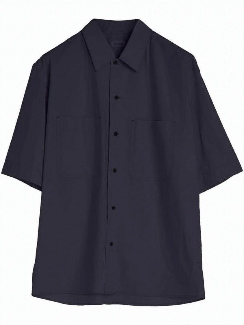 Lemaire Boxy-Fit Short-Sleeve Shirt With Classic Collar