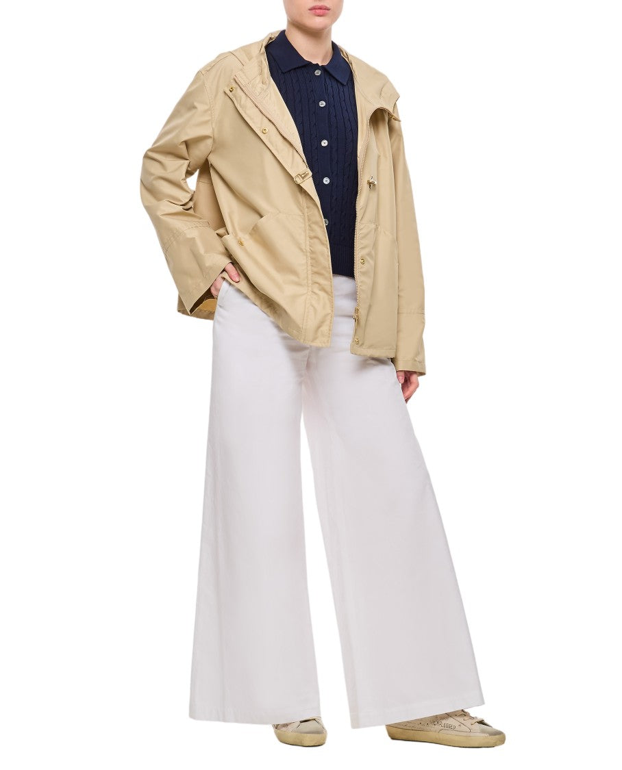 Alberto Biani High-Waisted Wide-Leg Cotton Trousers With Pockets