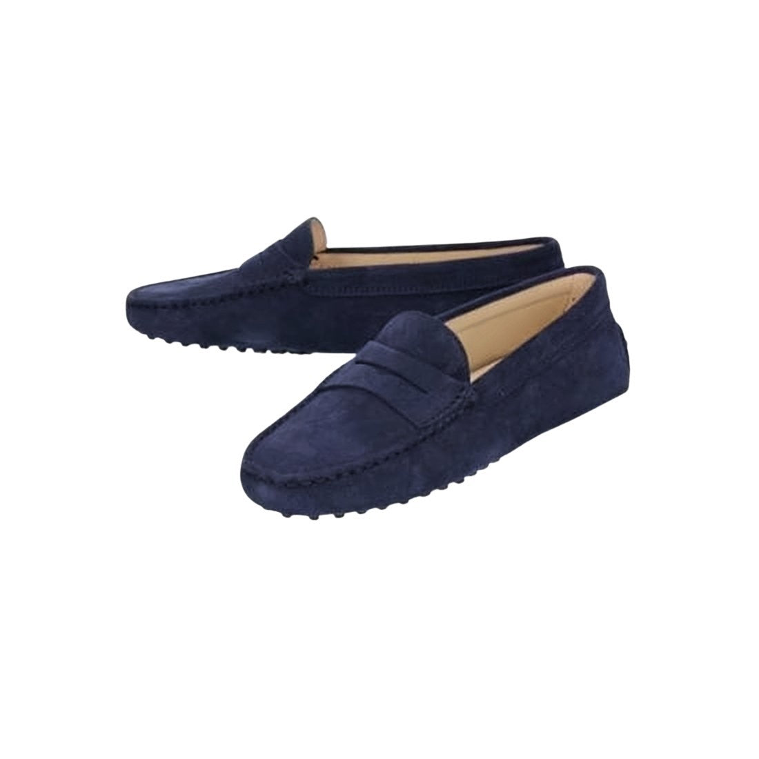 Tod's Suede Loafer With Penny Strap And Hand-Stitched Details