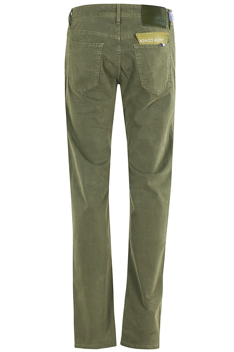 Jacob Cohen Stretch Gabardine Trousers With Elegant Detailing