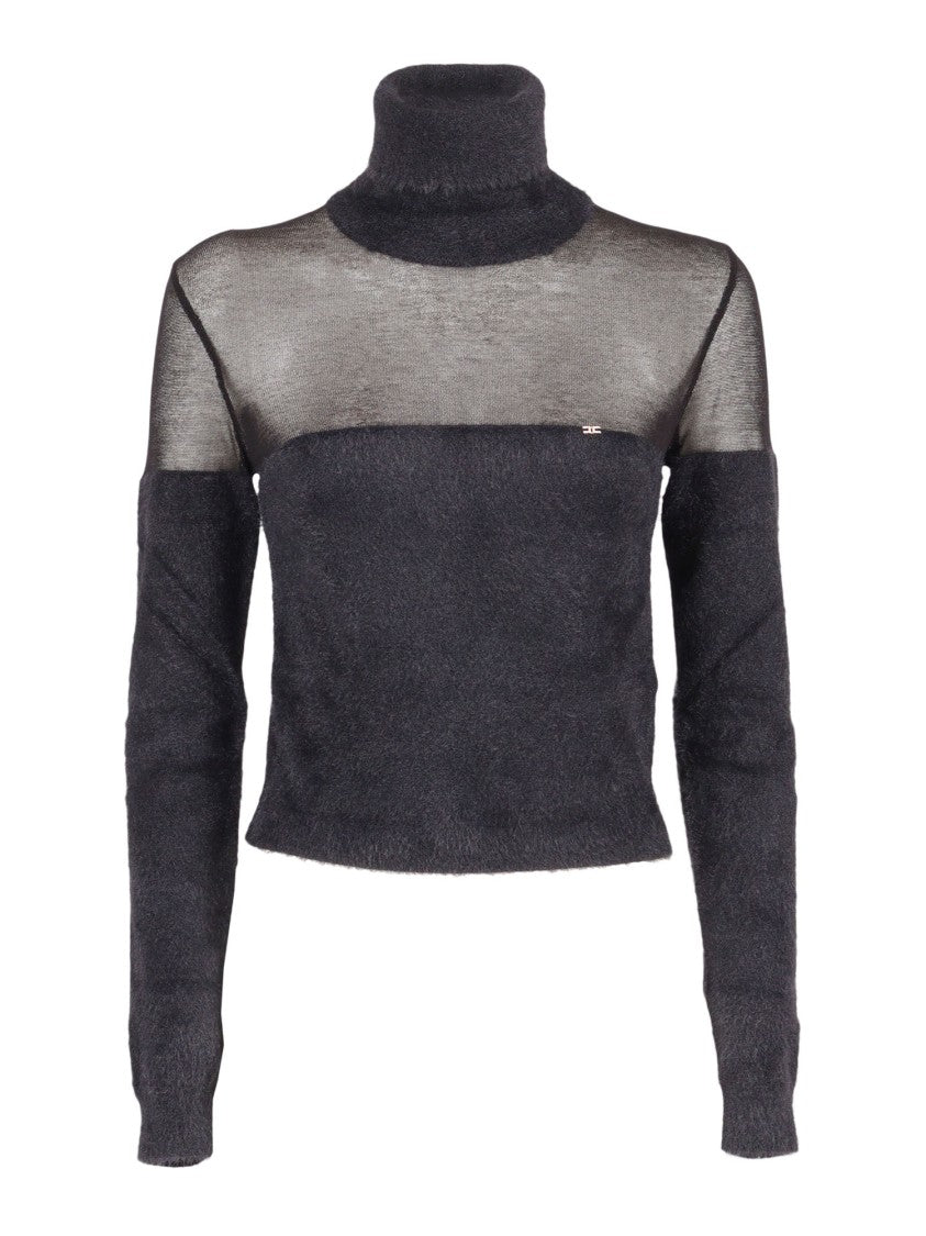 Elisabetta Franchi Fitted Round Neck Knit Top