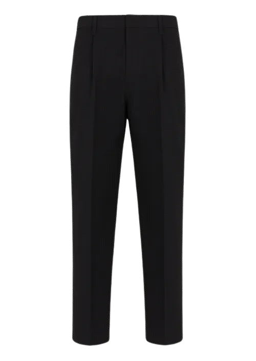 Emporio Armani Black Straight Leg Trousers