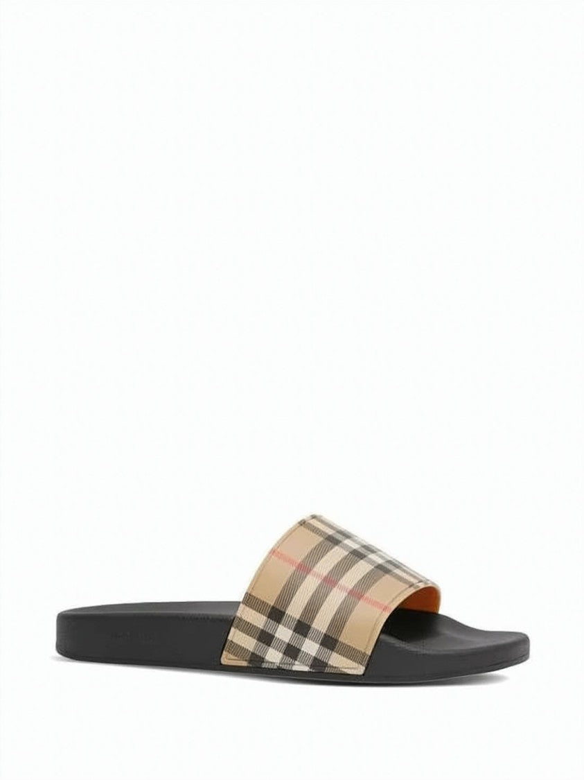 Burberry Burberry Check Pattern Furley Slide Sandals