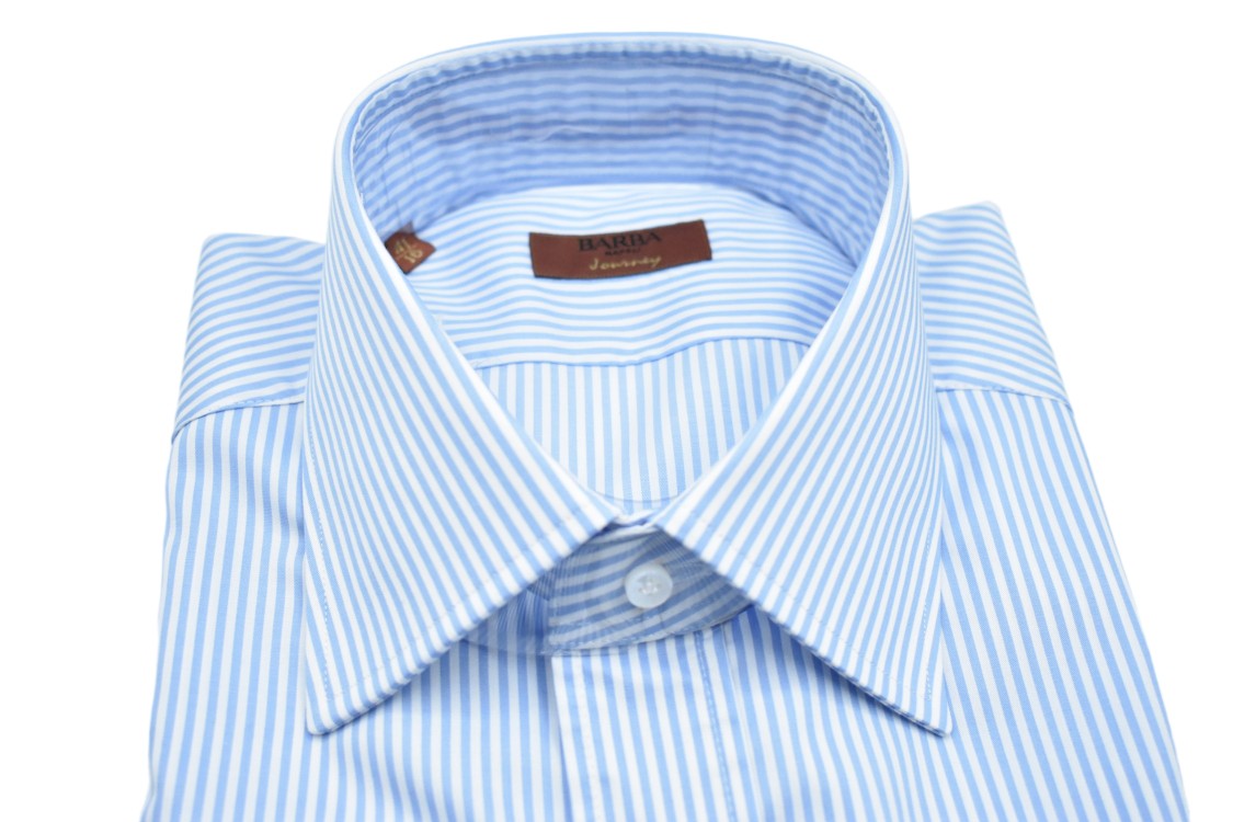 Barba Blue Premium Fabric Tailored Fit Shirt