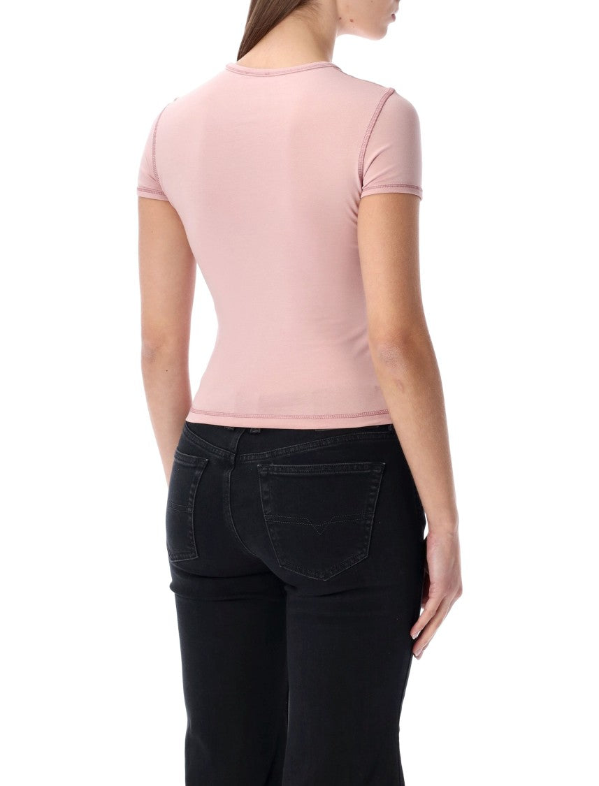 Diesel Fitted Short-Sleeve T-Shirt With Heart Graphic And Logo
