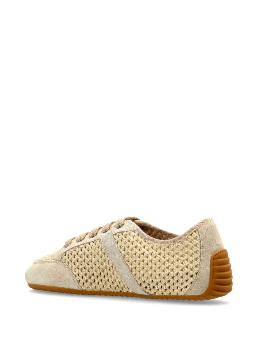 Givenchy Low-Profile Woven Mesh Sneakers With Suede Overlays