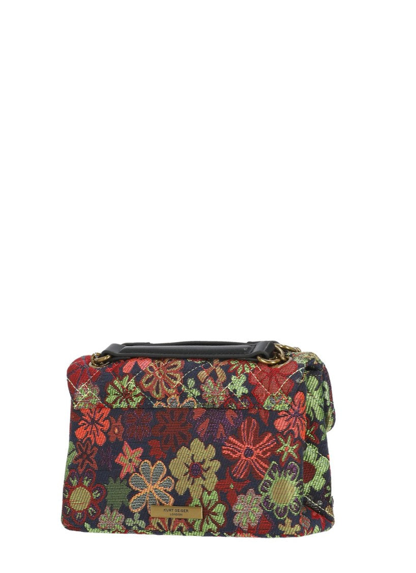 Kurt Geiger Multicolor Kensington Floral Eagle Head Shoulder Bag