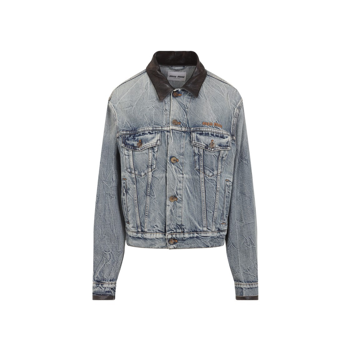 Miu Miu Light Blue Cotton Denim Jacket