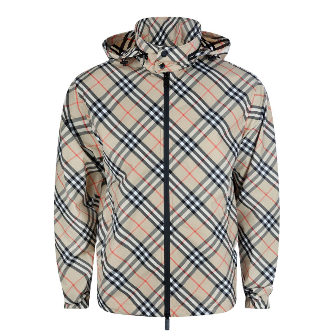Burberry Checkered Casual Jacket With High Collar