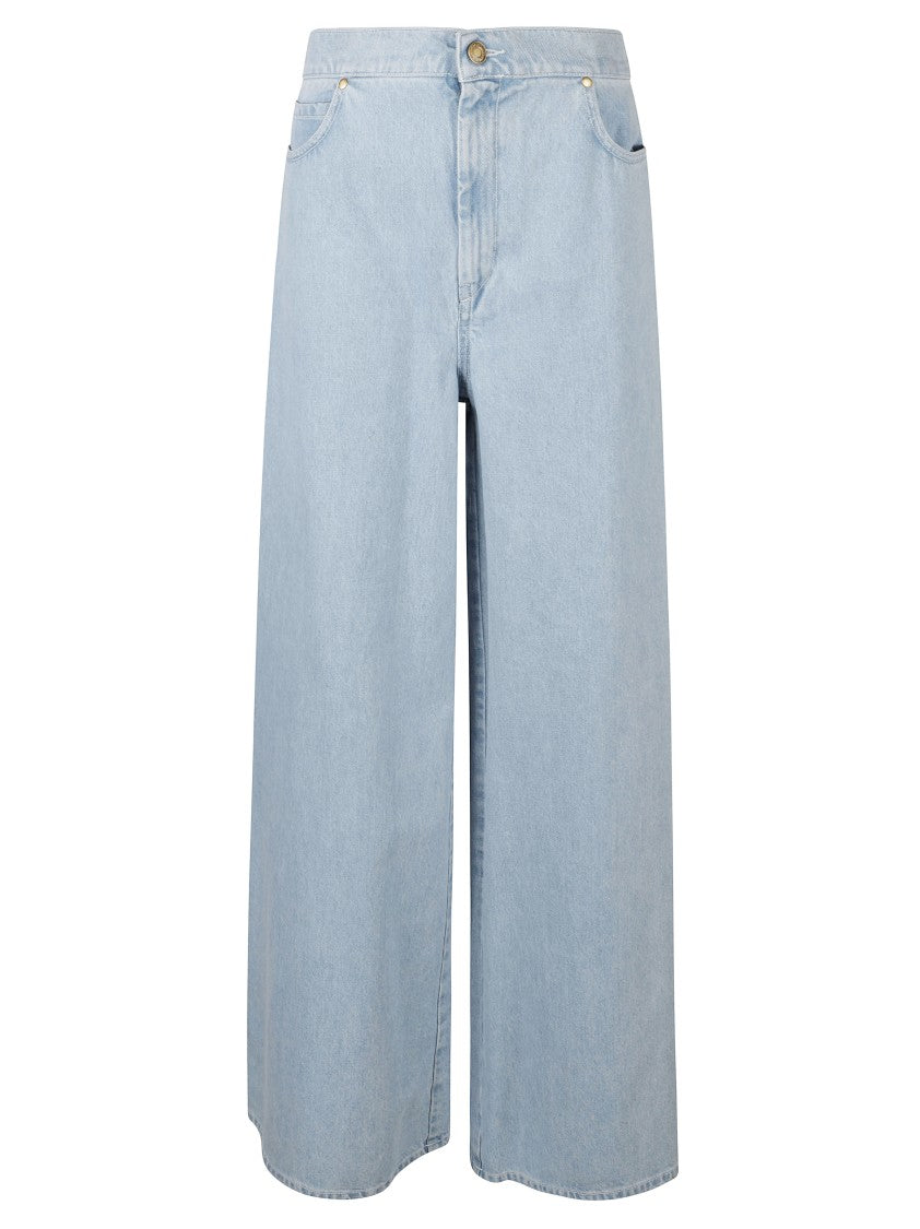 Max Mara Wide-Leg Light Blue Denim Jeans