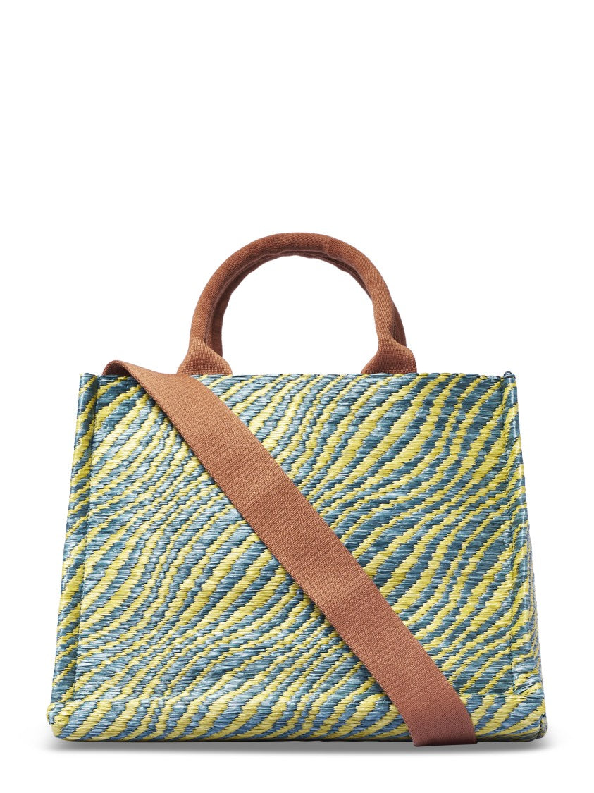 Marni Structured Rectangular Handbag With Woven Pattern