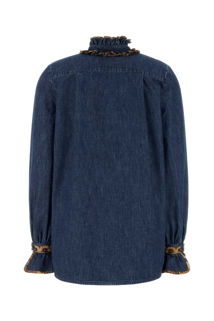 Valentino Garavani Chambray Denim Blouse