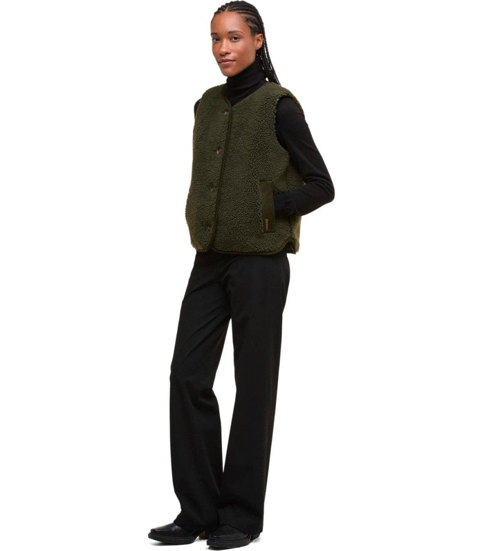 Barbour Luciana Fleece Green Vest