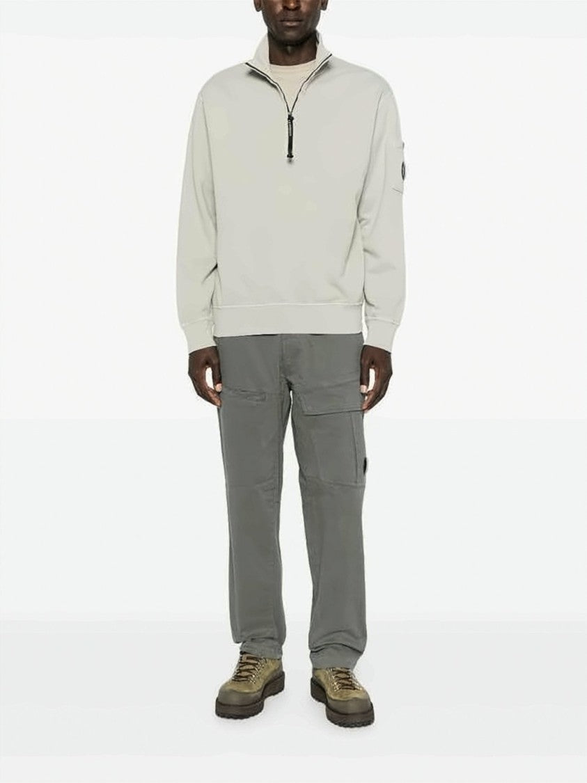 C.P. Company Relaxed Fit Straight Pants With Mid-Rise Wais