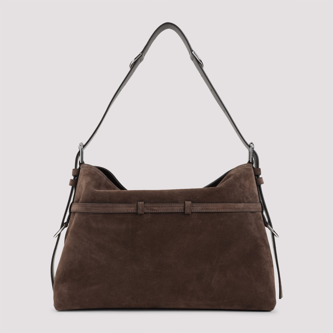Givenchy Voyou Medium Brown Suede Calf Leather Shoulder Bag