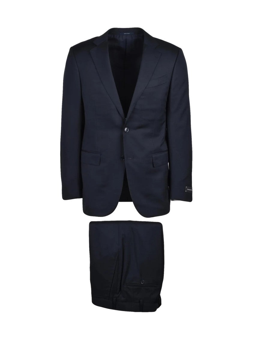Ermenegildo Zegna Navy Blue Wool Sartorial Men Suit