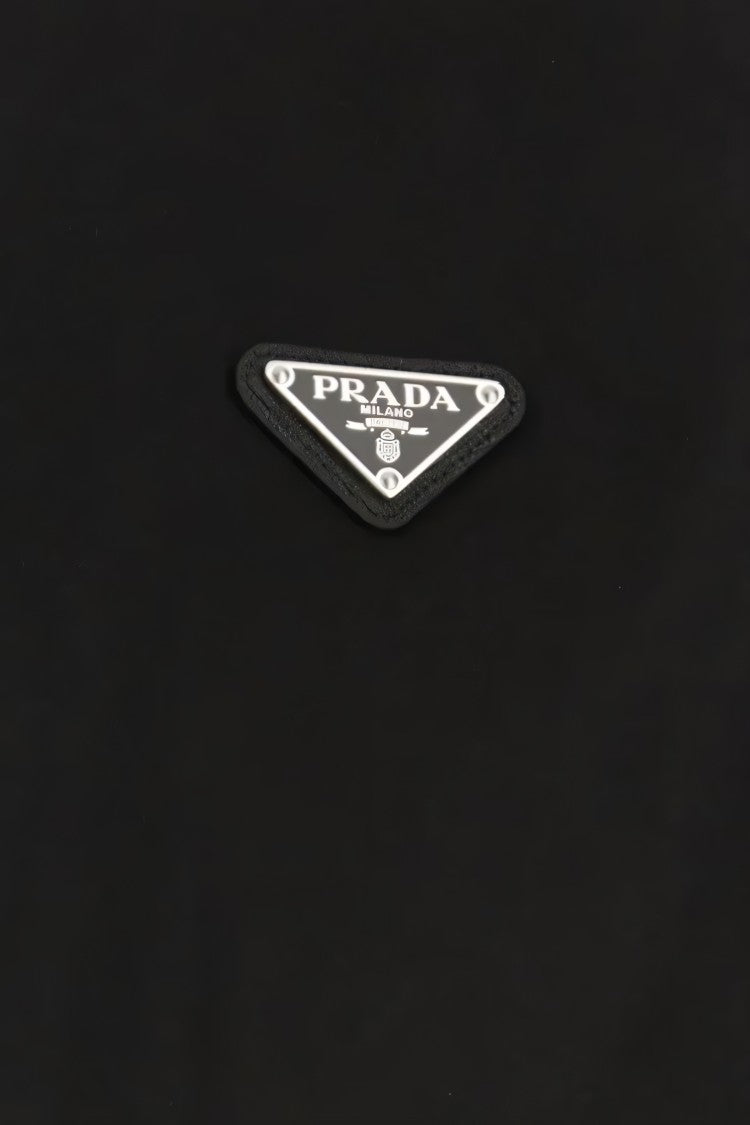 Prada Black Nylon Bomber Jacket With Classic Silhouette
