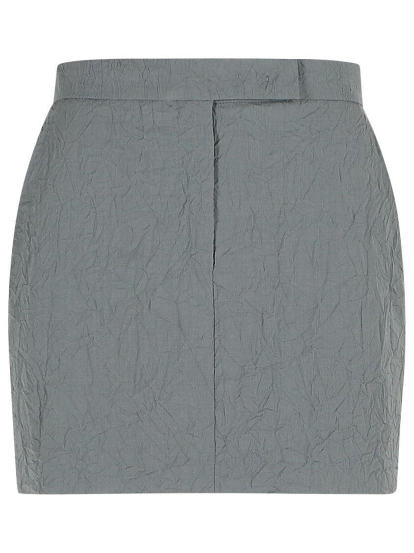 Max Mara Abate' Grey Virgin Wool Skirt