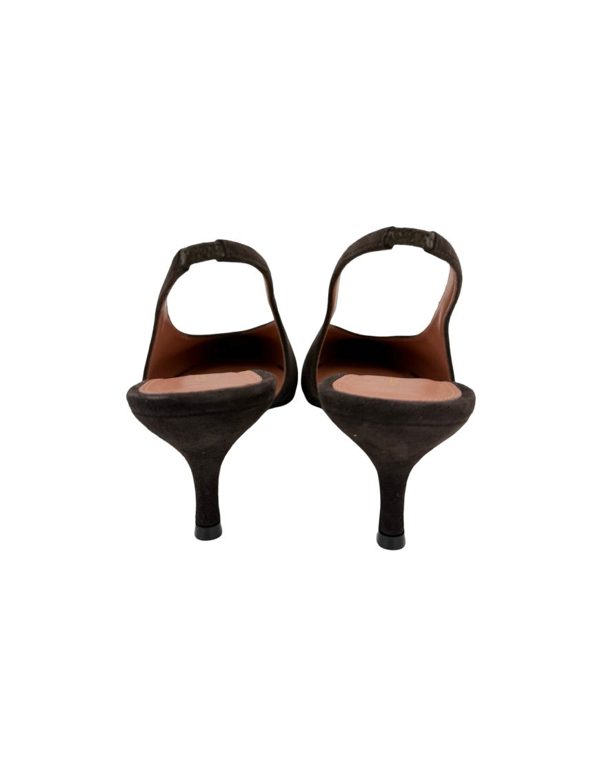 Castagna Pointed Toe Low-Heeled Slingback Shoes