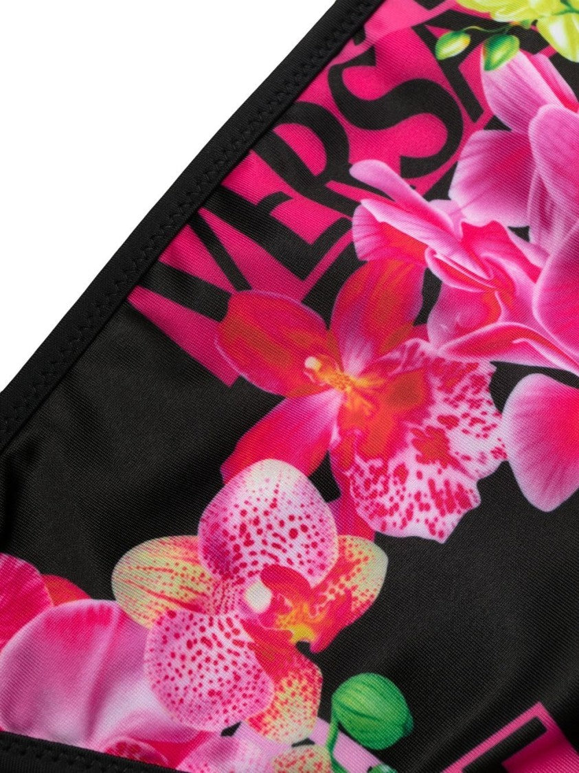 Versace Floral-Print Bikini Bottoms