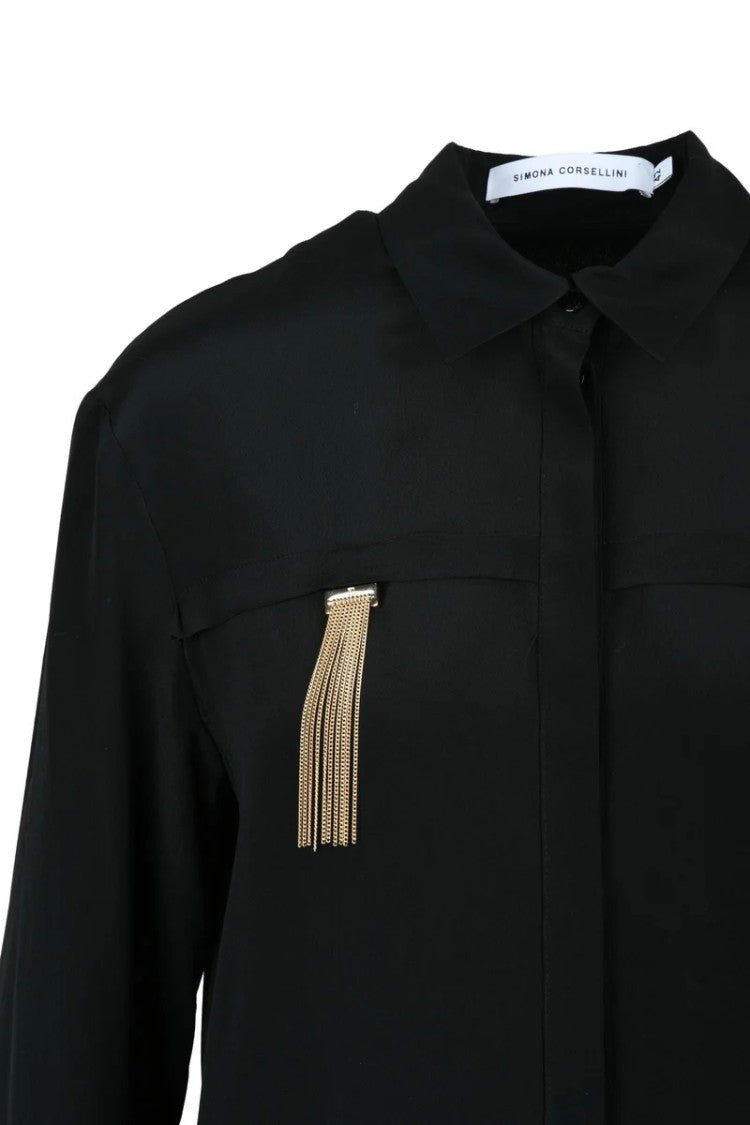 Simona Corsellini Acetate Silk Shirt - Black