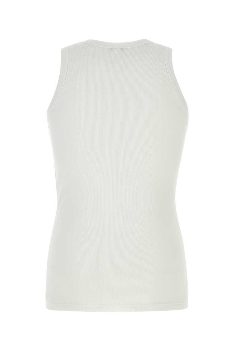 Alexander Mcqueen White Stretch Cotton Tank Top