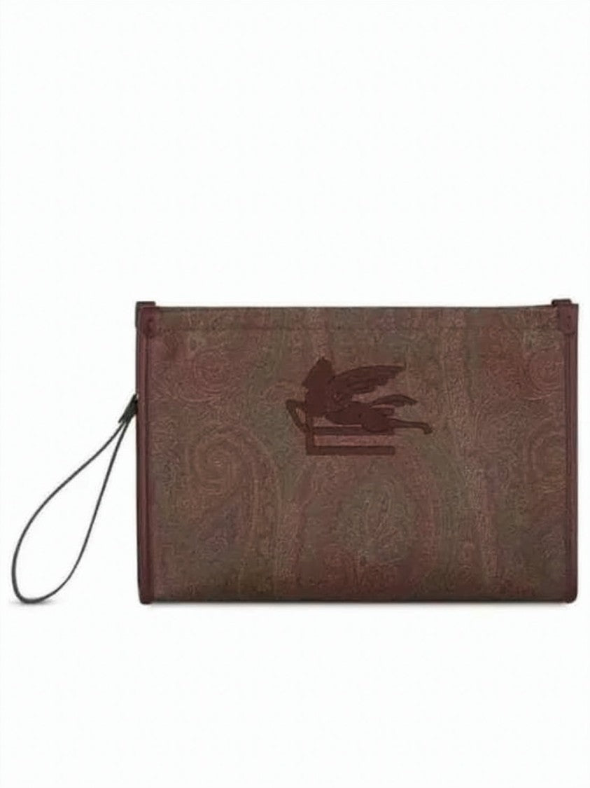 Etro Rectangular Clutch With Paisley Pattern