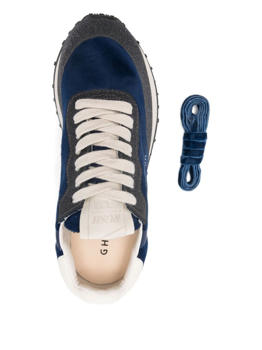 Ghoud Blue And Dark Grey Panel Sneakers