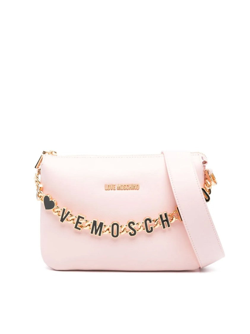 Moschino Chain Link Logo Shoulder Bag