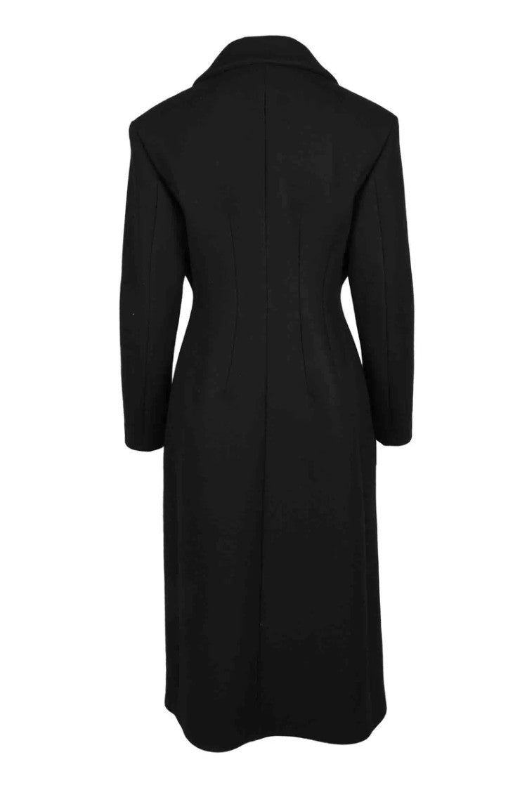 Valentino Virgin Wool Coat - Black