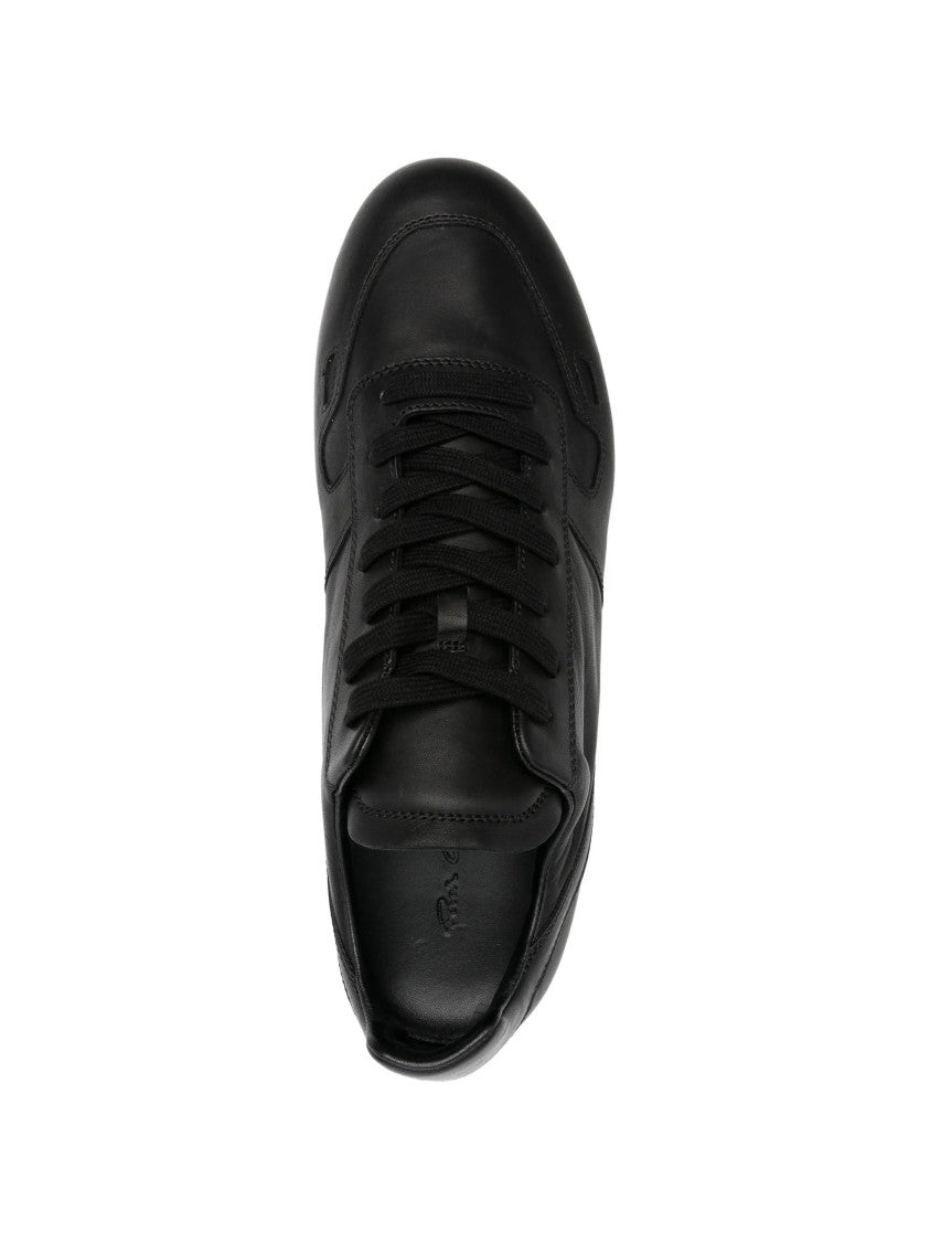 Rick Owens Minimal Sleek Low-Profile Leather Sneakers