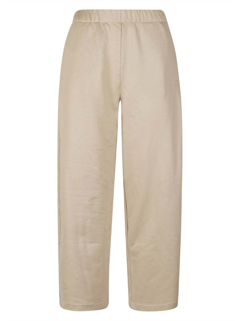 Max Mara Cropped Grey Trousers With Elastic Waistband