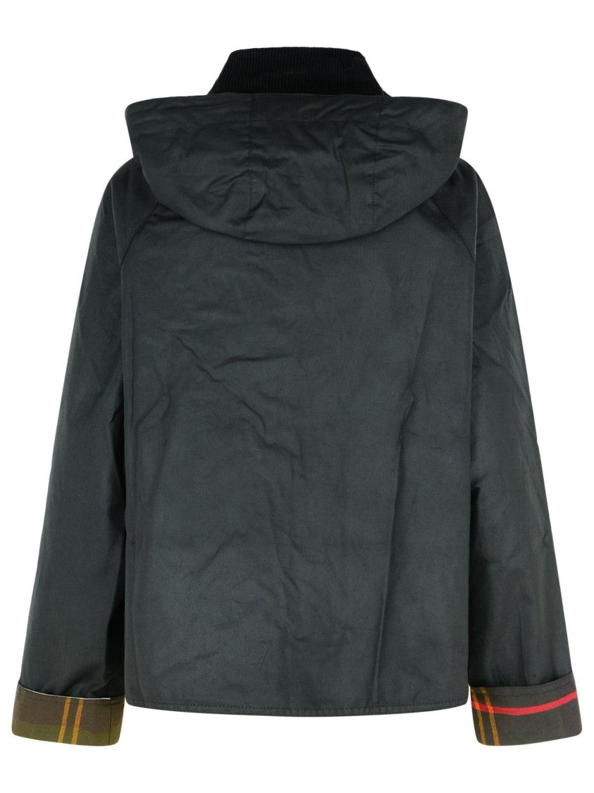 Barbour Reighton' Black Waxed Cotton Jacket