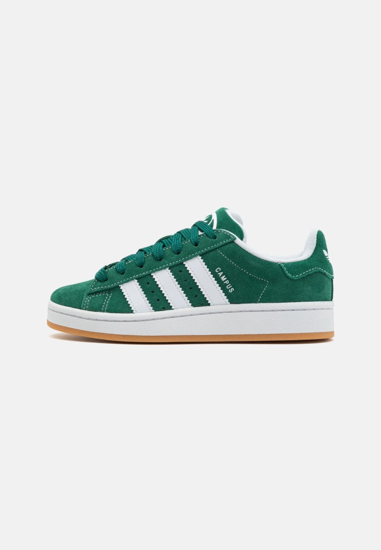 Adidas Classic Low-Top Sneaker With Green Suede Upper And White Accents