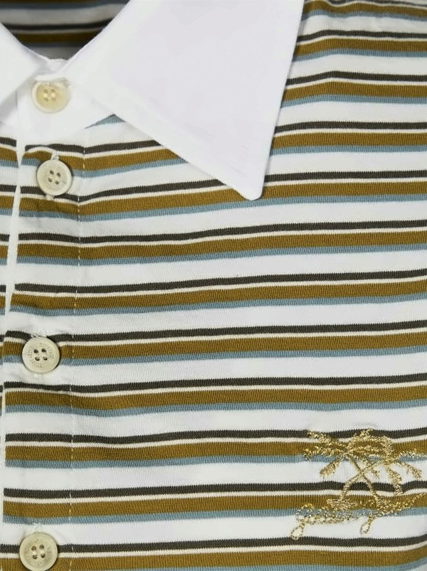 Golden Goose Short-Sleeved Polo Shirt In Fine Wool