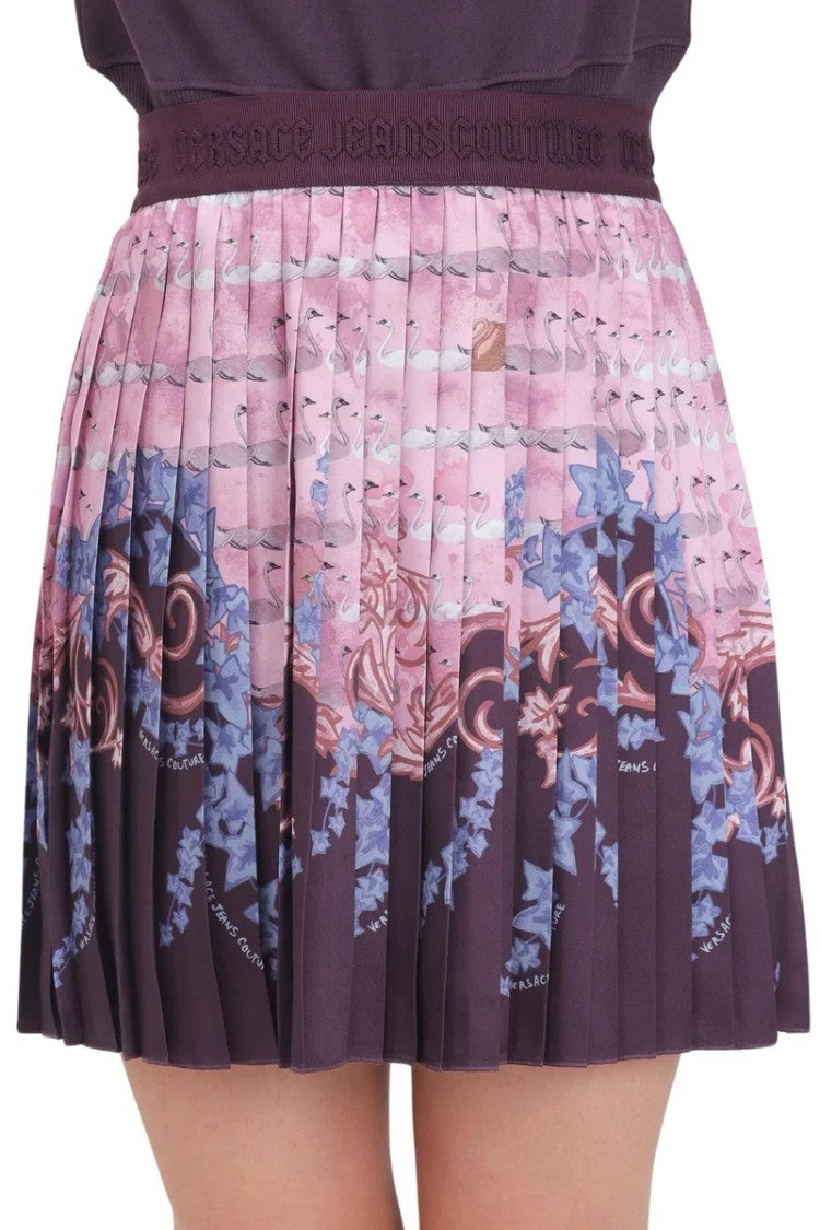 Versace Jeans Couture Pleated Mini Skirt - Purple/Pink