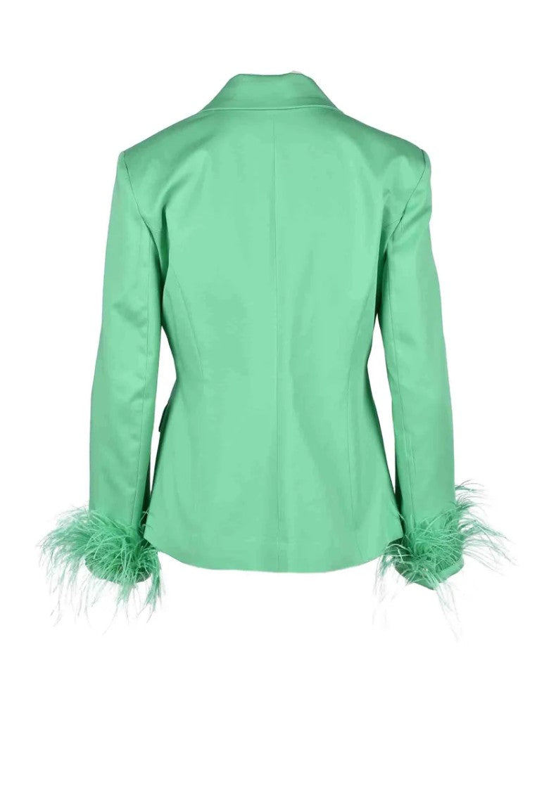 Motel Green Double-Breasted Jacket