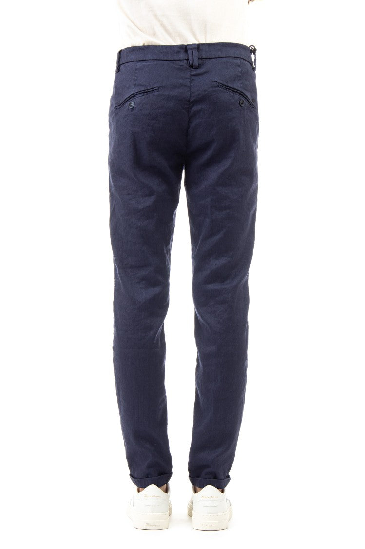 Mason's Amalfi Pleated Linen-Cotton Trousers