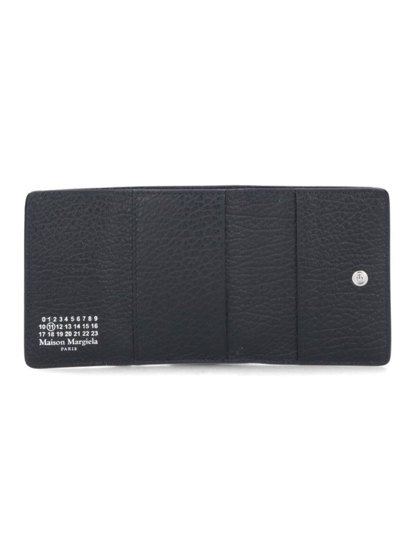 Maison Margiela Textured Hammered Leather Compact Wallet